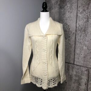 𝅺🆕 Carducci Woolblend Ivory sweater Cardigan